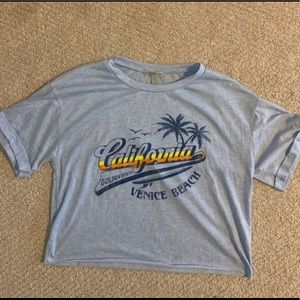 Distressed California crop top
